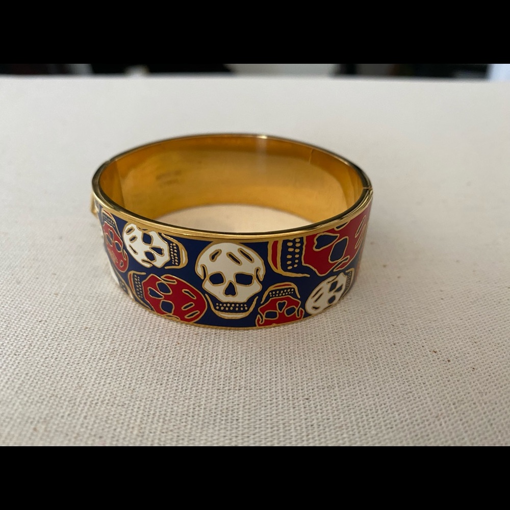 Alexander McQueen enamel skull bracelet JULY 4th - Picture 3 of 6